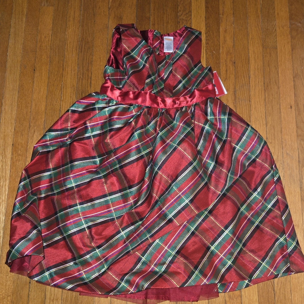 NWT Gymboree Plaid Satin Fancy Holiday Dress Size 7